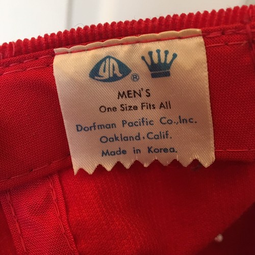 Old Milwaukee Beer Red Corduroy Vintage Hat Fish Cap Trucker Adjustable Snap