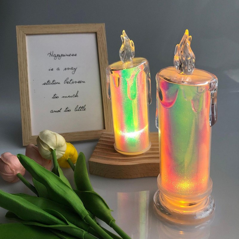 Flameless Votive Candles Colorful Flickering Electric Fake C