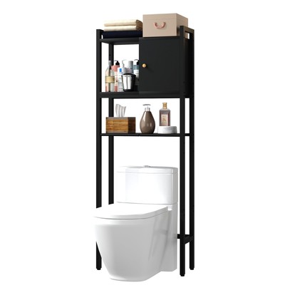 Over-The-Toilet Storage, 3 Tier Bathroom Organizer Shelf, Organizer with Adju...