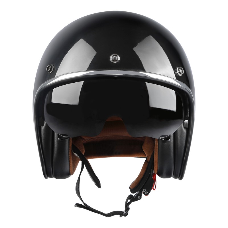 3/4 Open Face Motorcycle Scooter Helmet DOT Cafe Racer Retro Vintage S M L XL US