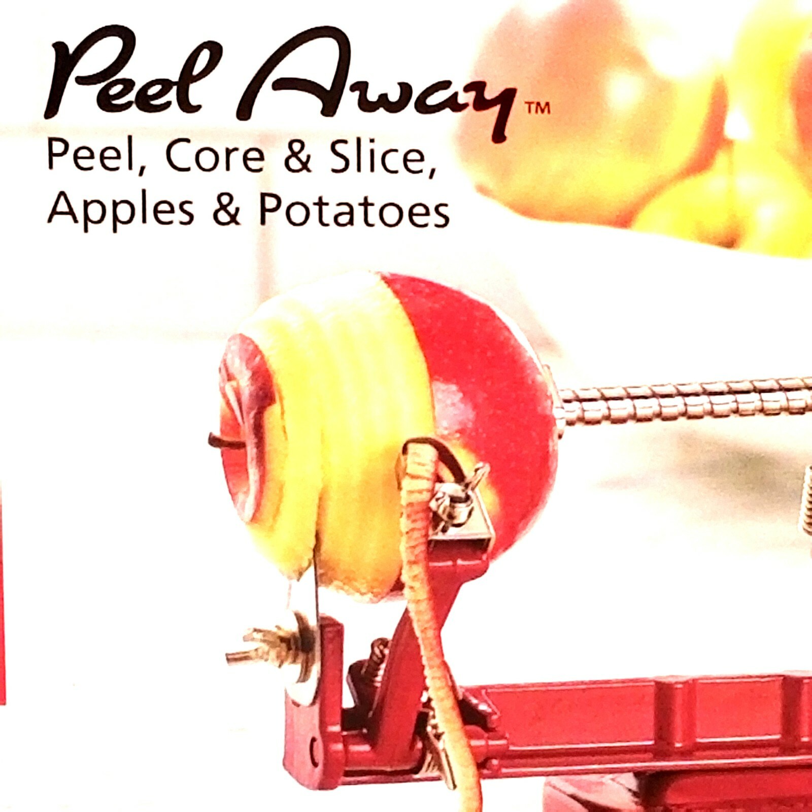 Amco Peel Away Peel Core & Slice Apples Potatoes Peeler Spiral Slicer Houseworks