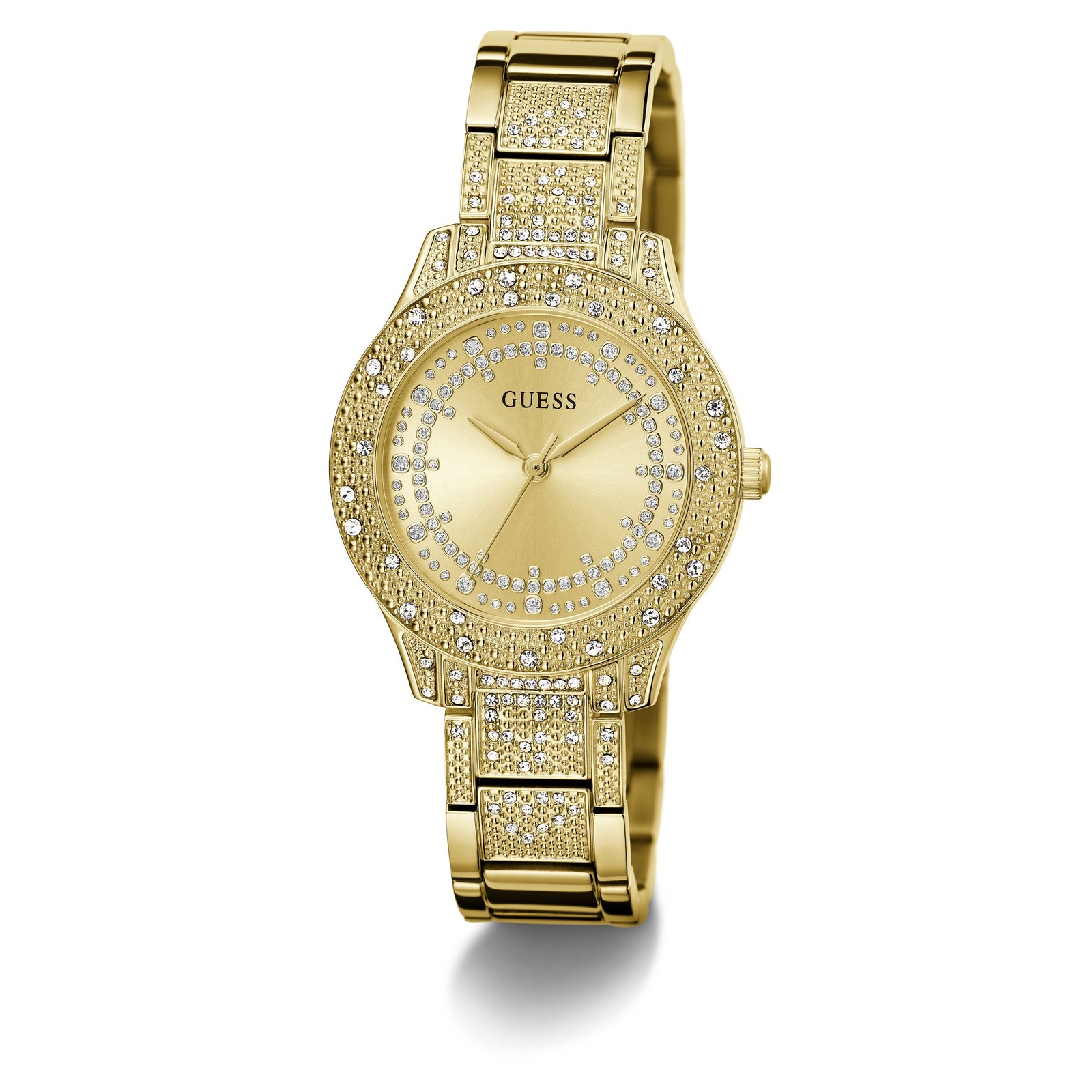 Pre-owned Guess Ladies Watch Wristwatch Shooting Star Gw0746l2 Stainless Steel