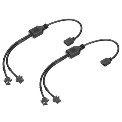 5V 3Pin Splitter Cable, 2 Pcs Power Cord with 1 to 2 ARGB Female Extension Cable