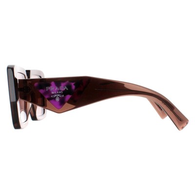 Pre-owned Prada Sunglasses Pr23ys 17o60b Brown Transparent Light Brown