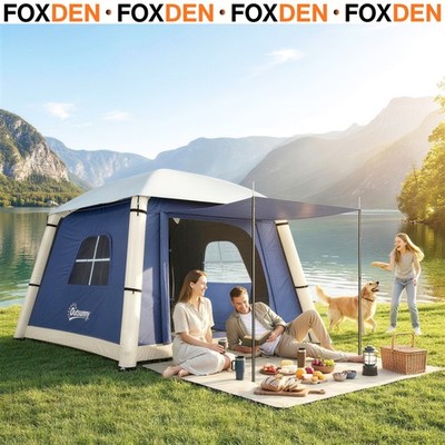 Inflatable Camping Tent 2 Person Quick Setup Blow Up 3 Season Waterproof