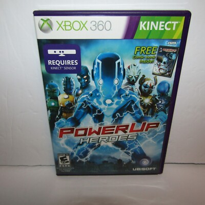 PowerUp Heroes Microsoft Xbox 360 Kinect No Comic Book Tested and Working