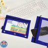 Gredecor Binder Pencil Pouch 3 Ring Navy Blue Zipper Pencil Pouches Case 2 Pack Clear Binder Organizer for School Office
