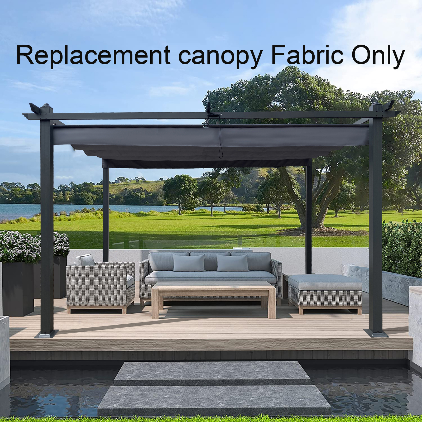 Top Cover Fabric For 13 X 10 Ft Outdoor Patio Pergola