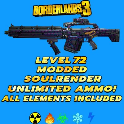 All Platforms Borderlands 3 Modded Soulrender LvL 72 All Elements Included