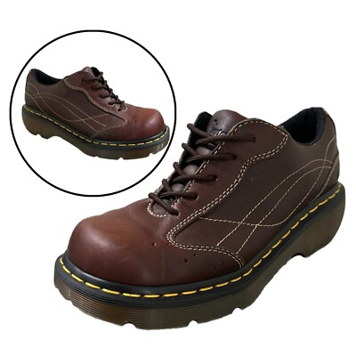 Dr. Martens 2B95 Oxfords Brown Leather Chunky Sole Doc Martens Shoes - 8 EU 39