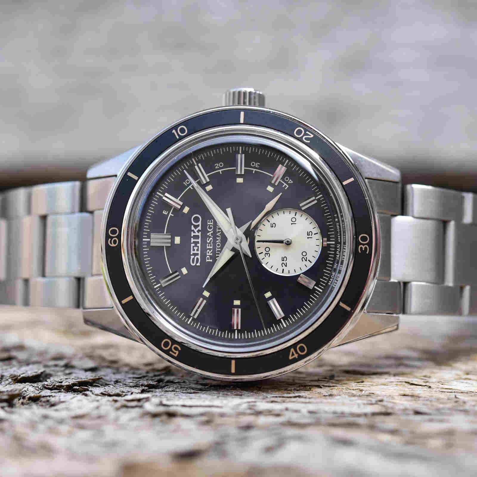 Pre-owned Seiko Presage Style 60's Series Ssa449j1 Automatic Black Dial Men Watch Warranty