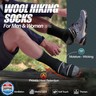 ANTSANG Merino Wool Socks for Men and Women Thermal Winter Hiking Warm Thick Crew Cozy Boot Work Gift Socks Stocking Stuffers 5 Pairs (Black,L)
