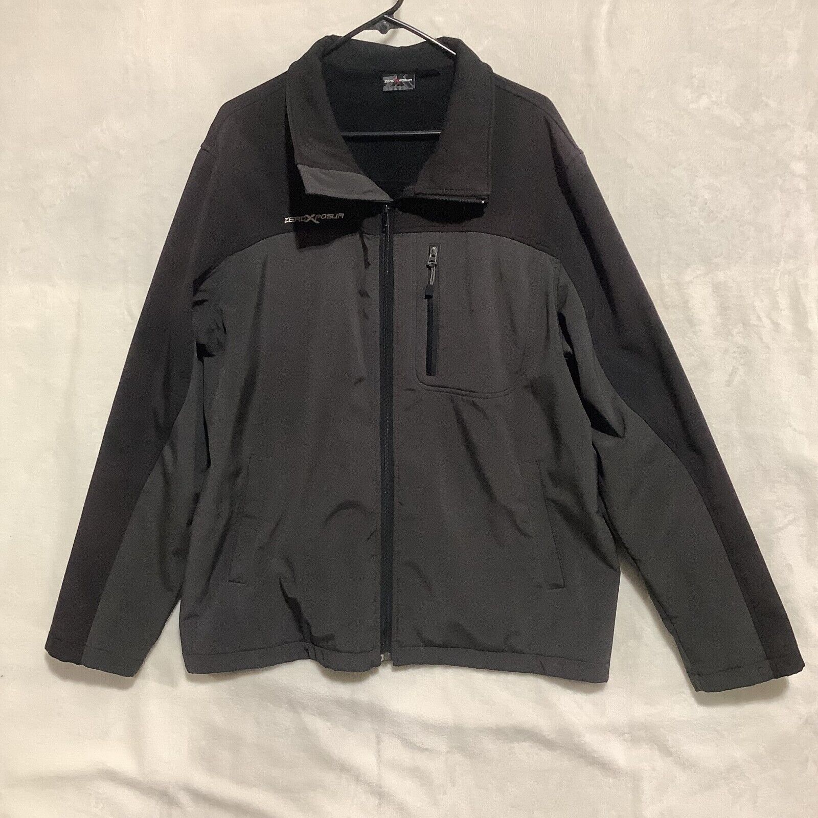 ZX ZeroXPosur Full Zip Jacket Men's Size XL Black 2-Tone ZX ZeroXPosur Full Zip Jacket Men's Size XL Black 2-Tone