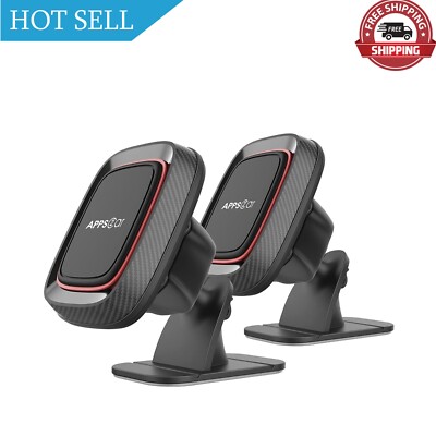 [2 Pack] Magnetic Phone Car Mount, APPS2Car Sturdy Stick on Universal Car Das...