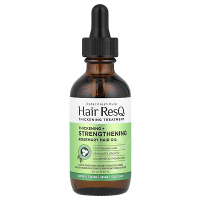Hair ResQ , Масло для волос с розмарином, Утолщающее и укрепляющее, 2 жидких унции (60 мл)
