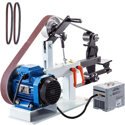 VEVOR 2x82" Belt Grinder Sander w/ 2HP Motor & VFD 3 Tool Rest Speed Adjustable