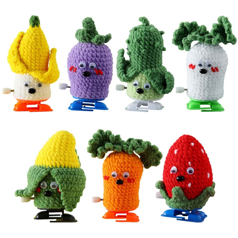 Vegetables Clockwork Walking Doll Decoration Kid Toy