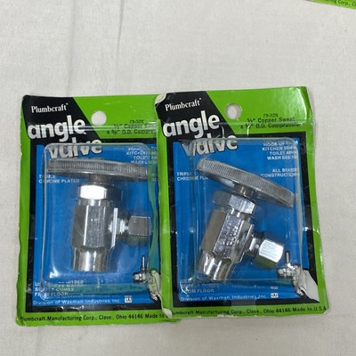 Master Plumber 1/2'' Copper Sweat x 3/8'' O.D. Angle Valves #171332 NEW!