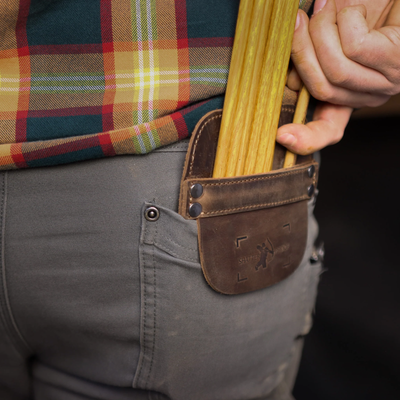 Pocket Quiver - Oil Tan Leather - Archery Back Pocket - Shatterproof Archery