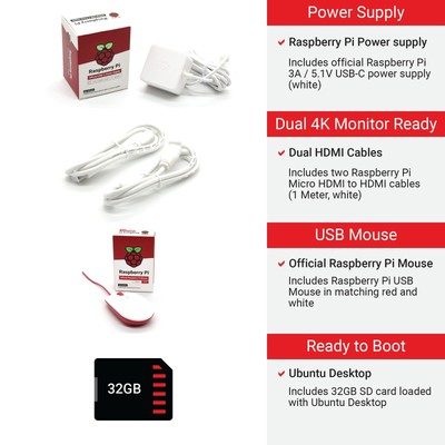 PepperTech Digital Raspberry Pi 400 Desktop – 32GB Ubuntu Desktop Edition