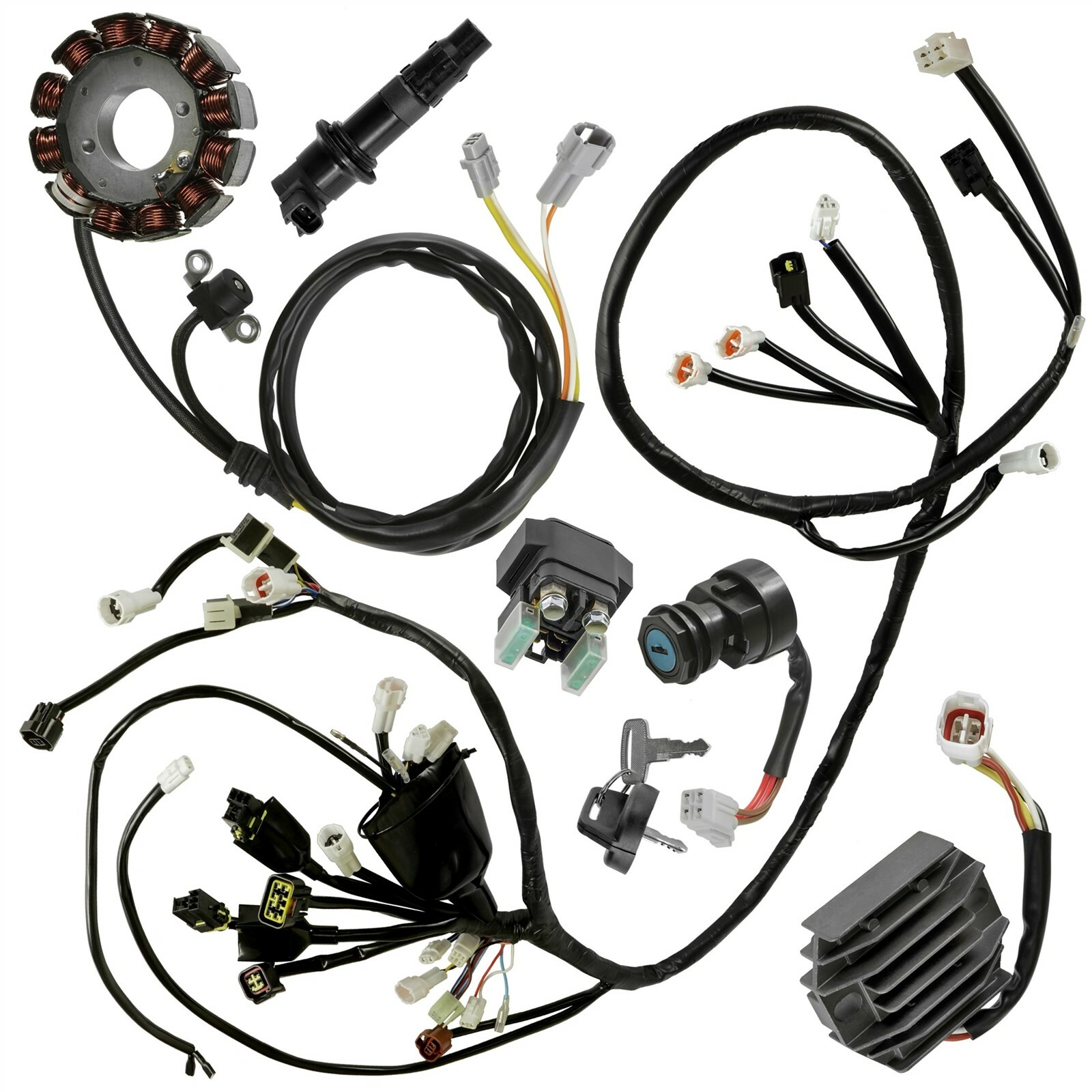 Wire Harness Stator Regulator Ignition Switch Coil fits Yamaha YFZ450 2007-2009 