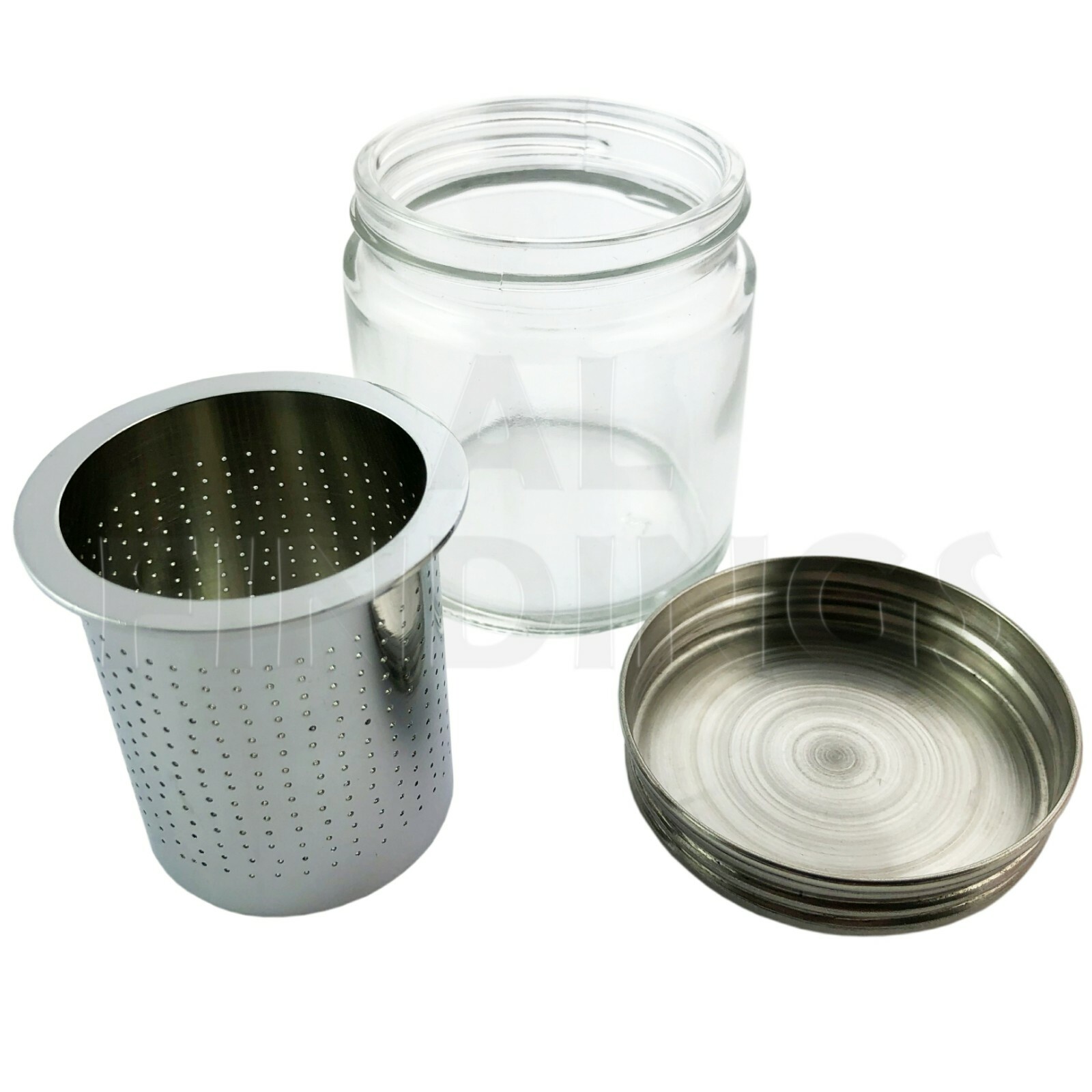MEDIUM Steel Sieve Glass Jar For Cleaning Watch Parts or Items of