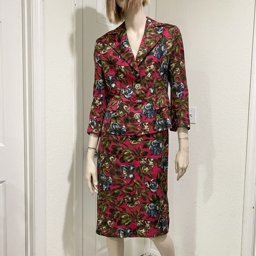Dolce & Gabbana Floral Printed 2-pc Skirt Suit Set Size IT