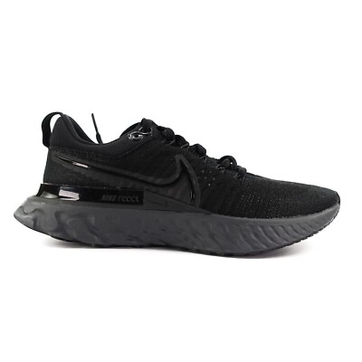 Nike React Inifinity Run Flyknit 2 Triple Black Running CT2357-003 Men's Size 8