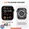 Goton 2 in 1 Waterproof Case Compatible for Apple Watch Series 11/10 Screen Protector 42mm, 360 Protective Glass Face Cover Hard PC Bumper + Back Frame for iWatch Accessories 42 mm