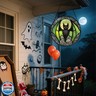 CRISGIF Stained Glass Window Hanging - Halloween Black Bat Green Wings Monster Suncatcher for Doors Garden Home Spooky Sun Catchers Gothic Decor Horror Gift for Women Men Friend Boy Girl 6.3 in