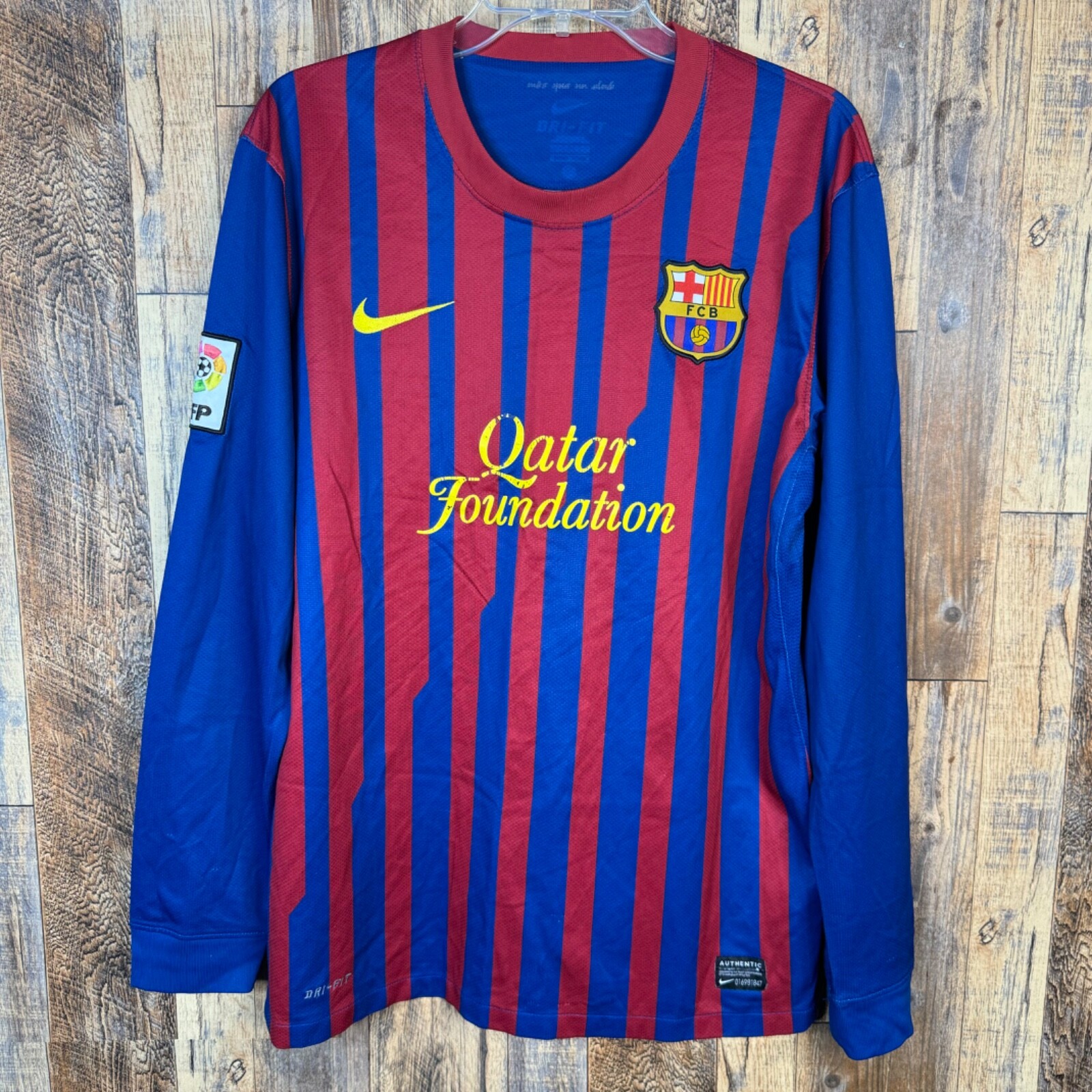 FC Barcelona 2011-12 Home Soccer Long Sleeve Jersey Nike