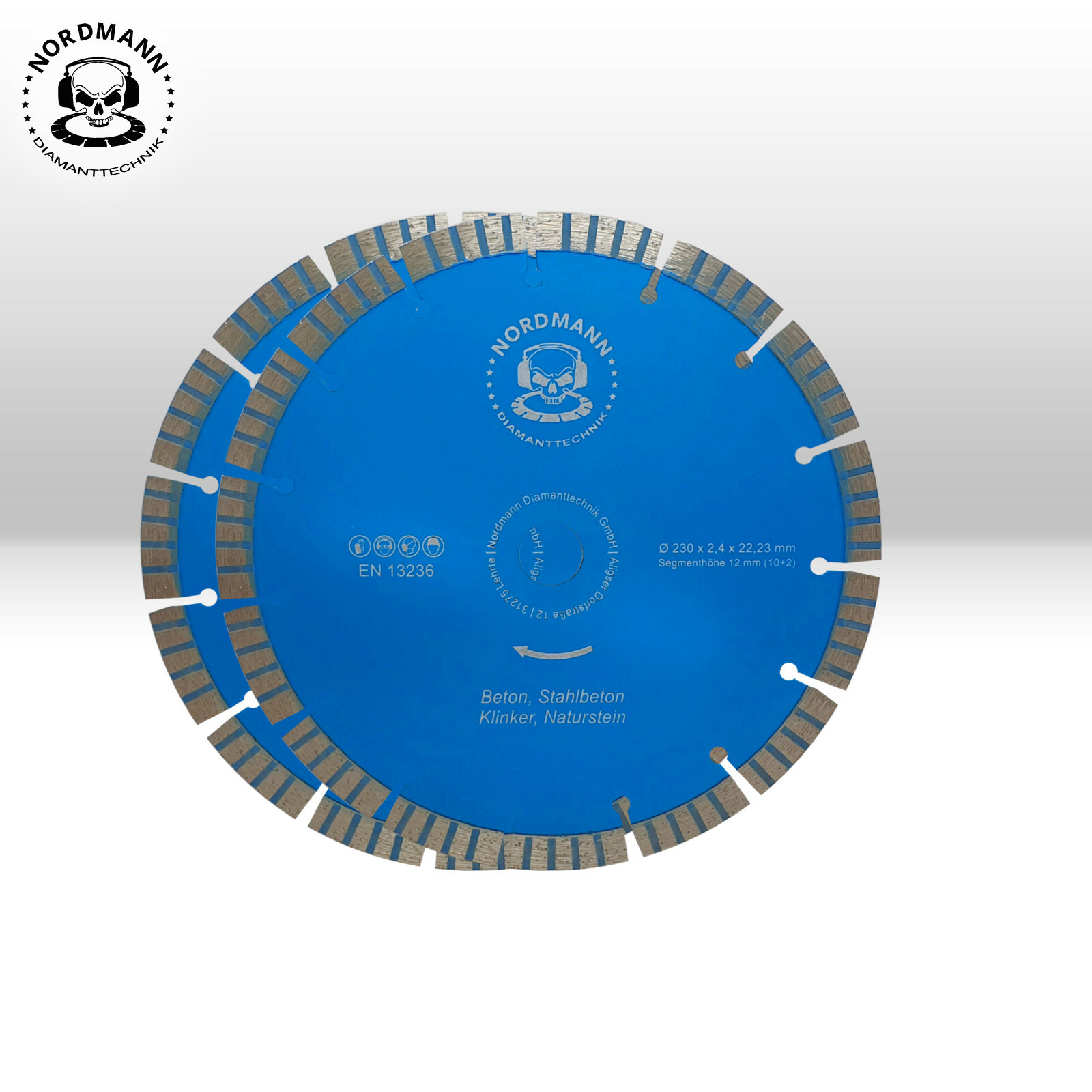 Elektrisch Gereedschap 1 Stuck Diamant Trennscheibe Diamantscheibe O 230 Mm Nordmann N12 Beton Acce Tn