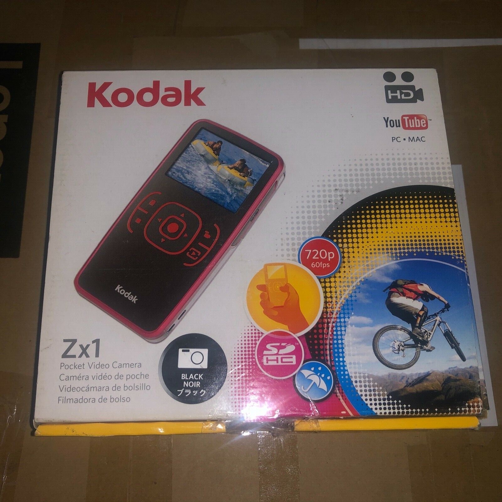 NEW Kodak Zx1 Pocket Video Camera-HD YOUTUBE-PC-MAC-BLACK