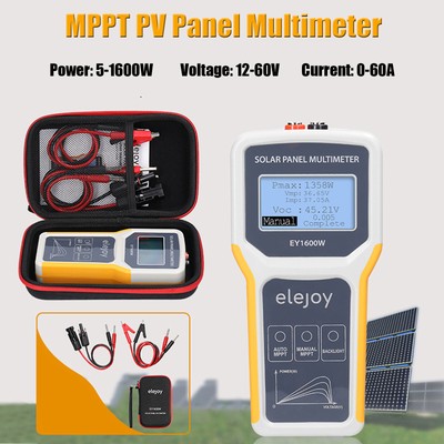 LCD 60A MPPT Solar Panel Tester 12-60V Photovoltaic Panel Multimeter Set R5O2