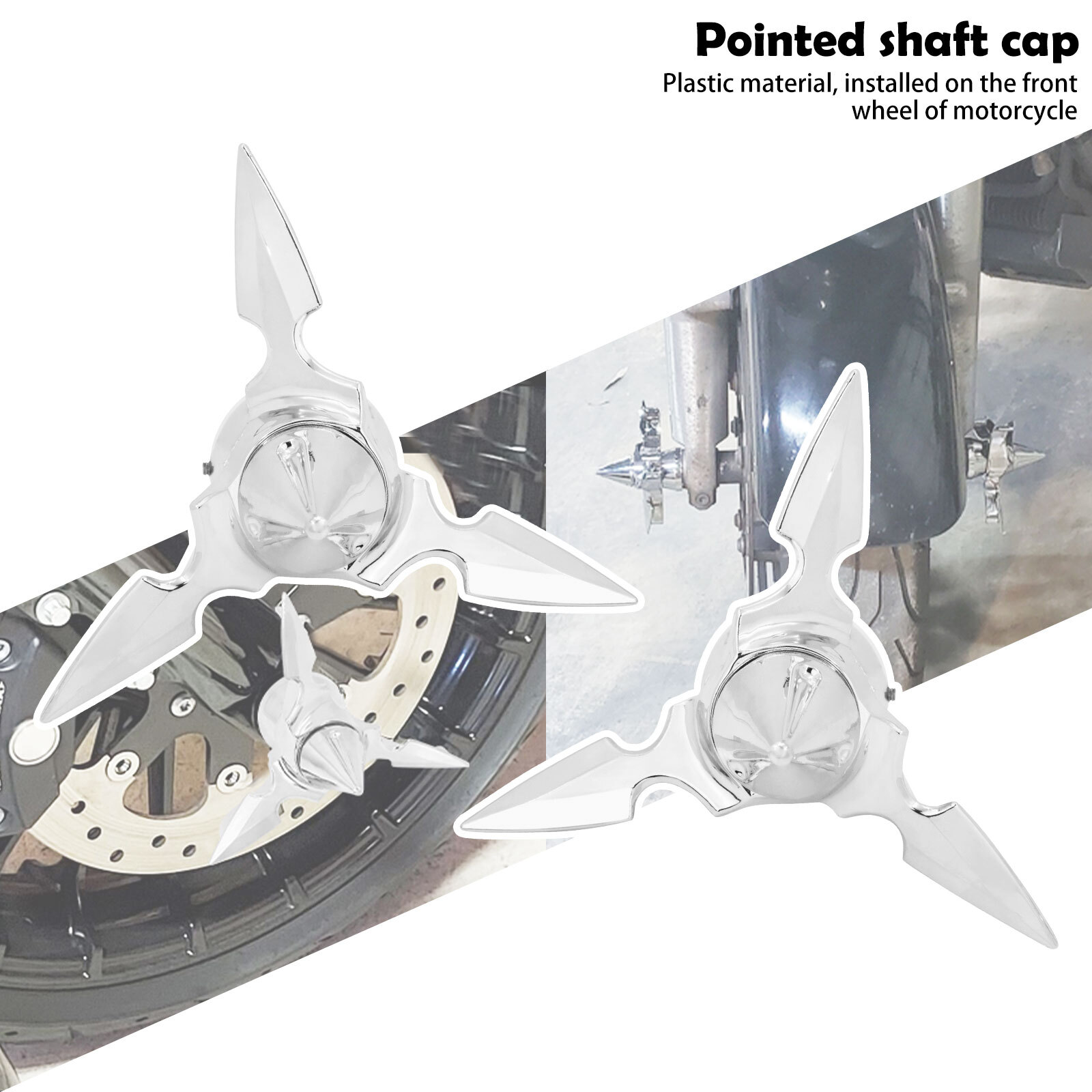 2x Spun Blade Spinning Front Axle Cap Nut Covers Fit For Harley Dyna Touring