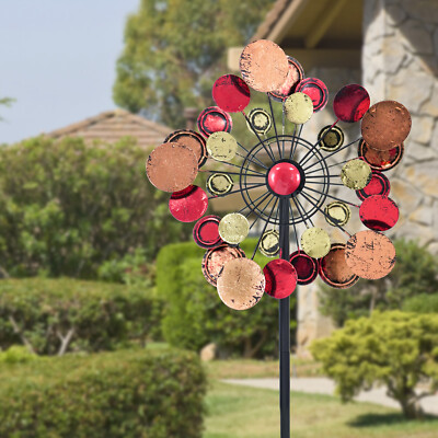 Wind Spinner Yard Garden Dual Direction Windmill Outdoor Kinetic Wind Sculpture