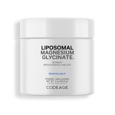 Codeage Liposomal Magnesium Glycinate Powder, Mineral Bisglycinate Chelate, 3 oz