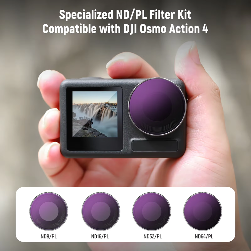 ND Filter Set（ND8/PL ND16/PL ND32/PL ND64/PL ND/CPL ） kit For DJI Osmo Action 4