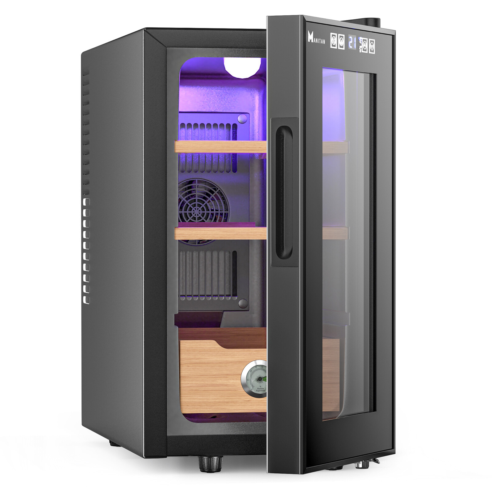 MANITAN 28L Eelctric Cigar Humidor Box Spanish Cedar Cigar Humidors 175