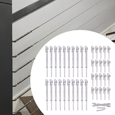 20pcs 1/8'' Cable Stainless Steel Cable Railing Hardware Kit Set for Deck Stair