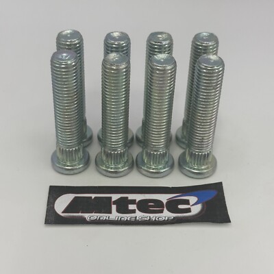 10x Bimecc Extended Honda Wheel Stud 62mm Long 12.4mm Spline M12x1.5