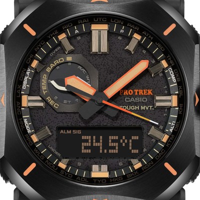 Pre-owned Casio Outdoor Pro Trek Solar Powered Triple Sensor Word Time : Prw-6900yl-5