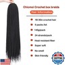 Box Braid Crochet Hair 30 Inch Long Crochet Braids 144 Strands Black Crochet Box Braids Pre Looped Hair Extension for Black Women Chicmoi (1B, 30 inch 6 packs)