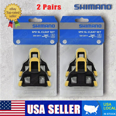 2x Genuine Shimano SM-SH11 Cleatset 6 Degree Float SPD-SL Road Bike Pedal Cleats