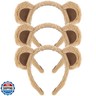 Vovii Bear Ears Headband for Women and Girls, Furry Animal Ears Headbands Hair Accessories for Adult Halloween Cosplay Costume（Brown