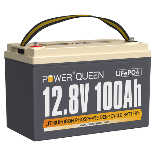 Power Queen 12V 100Ah LiFePO4 Lithium Battery Deep Cycle BMS for Solar RV Boat