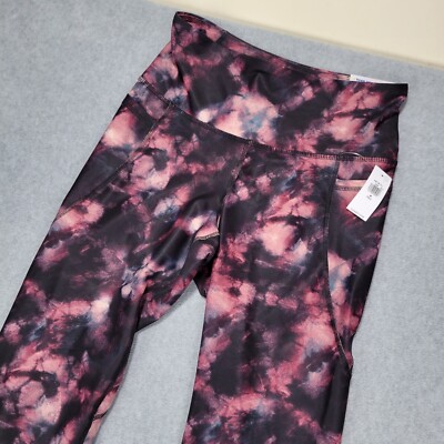 Old Navy High Rise PowerSoft 7/8 Ankle Leggings Womens M Tall Multicolor NEW