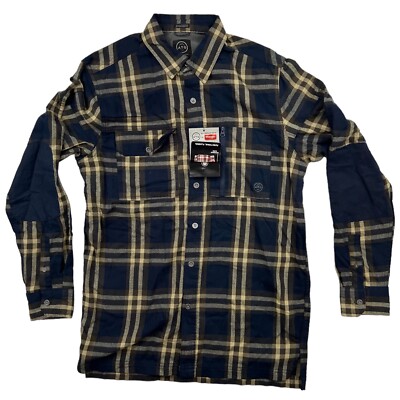 Mens ATG Wrangler Button Down Long Sleeve Utility Plaid Shirt Small Multicolor
