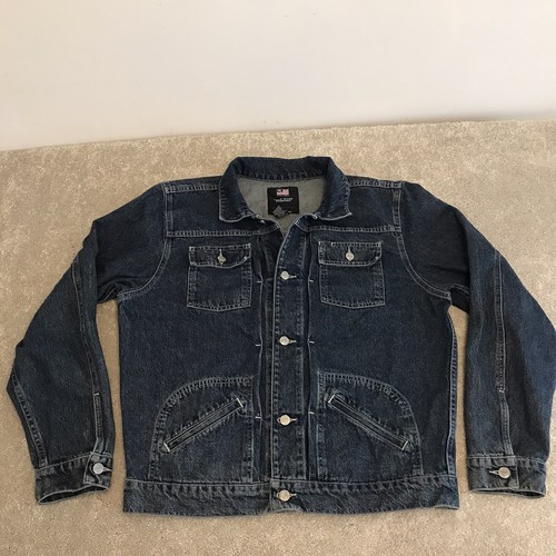 Vintage Polo Jeans Ralph Lauren Denim Jacket Mens Large Dark Vintage Polo Jeans Ralph Lauren Denim Jacket Mens Large Dark