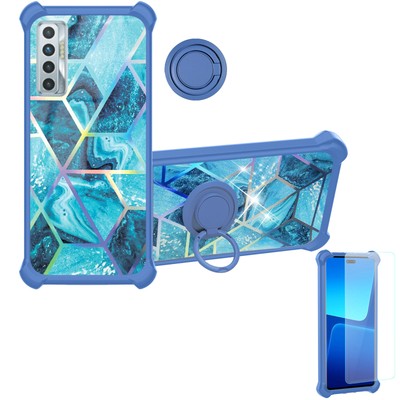 for Tecno Camon 17p Phone Case Cover Glass Screen Protector T2